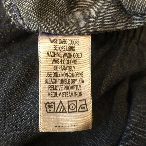 Woman Within Womens Drawstring Denim Skirt 28W Petite Midi Dark Wash 100 Cotton - Picture 8 of 8